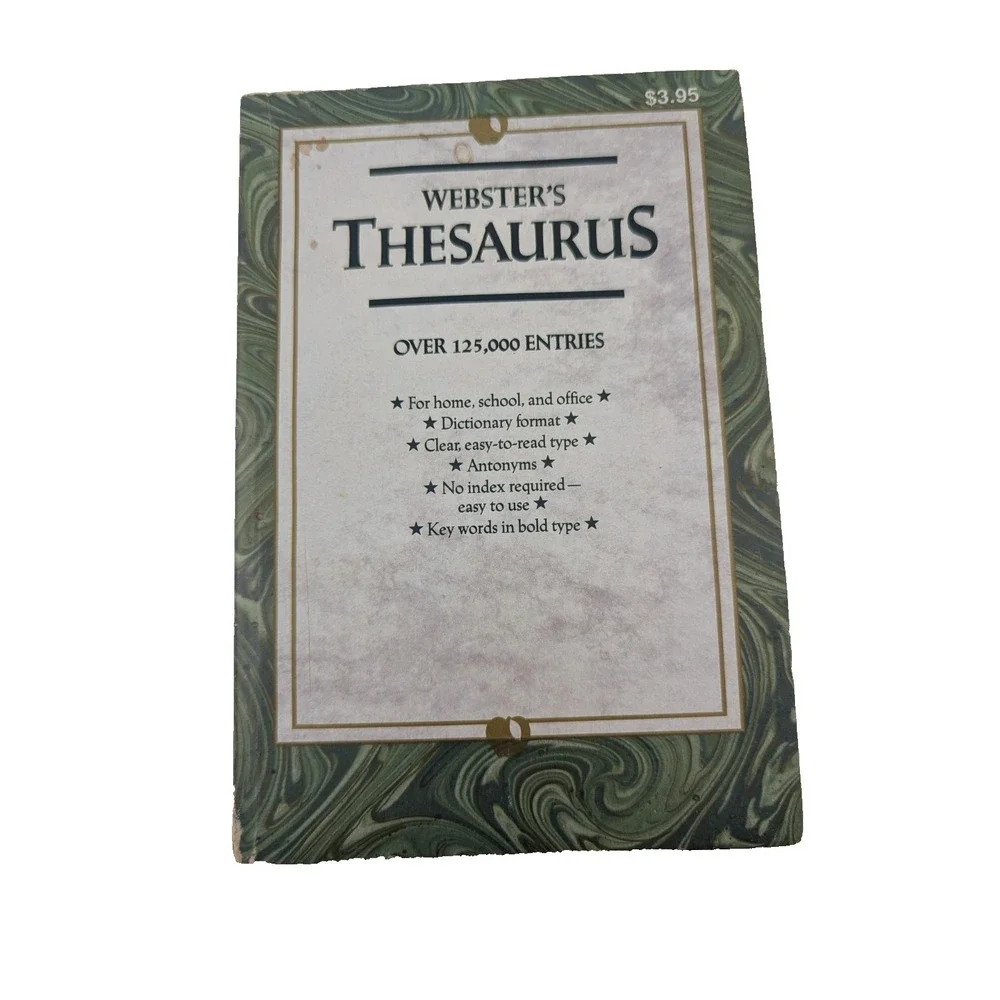 Webster's Thesaurus - Dictionary format of synonyms and antonyms Landoll  1993